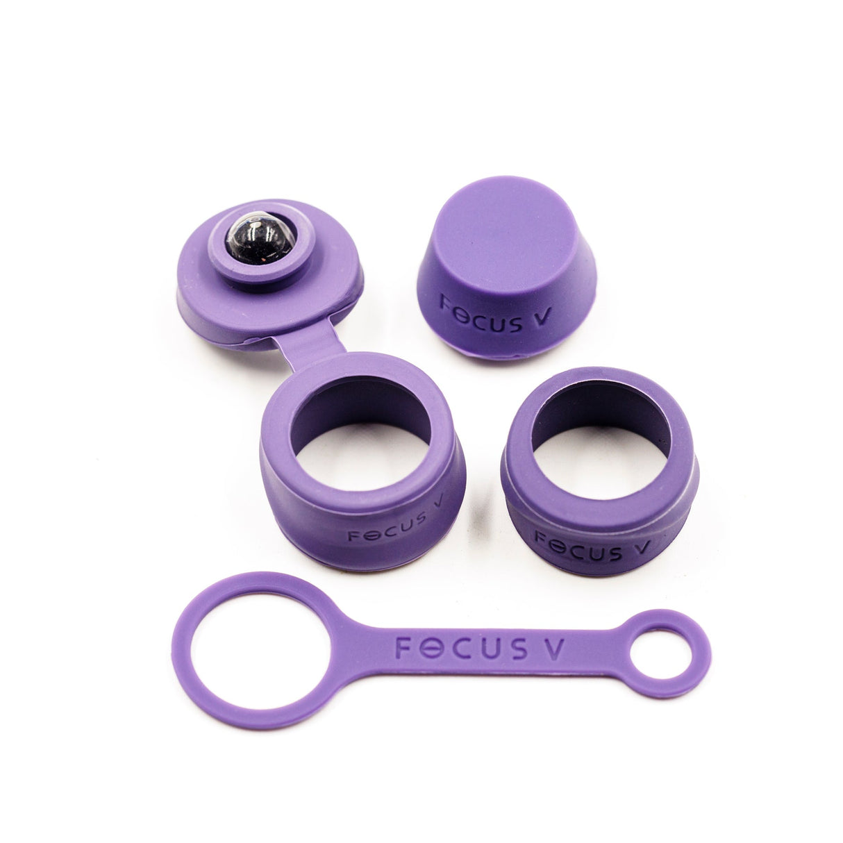 Focus V CARTA 2 Grape Silicone Accessory Set for dab rigs, including carb cap and dab tool