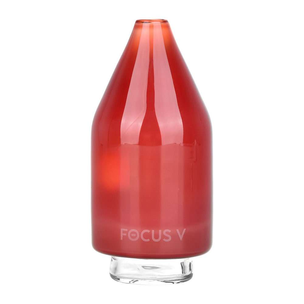 Focus V CARTA Red Custom Glass Top, front view, easy to attach and clean for vaporizers