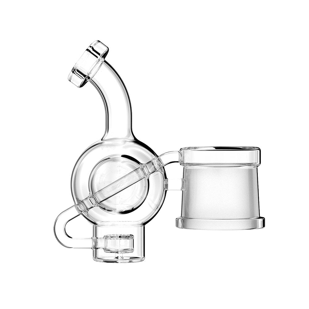 Dr. Dabber Switch 6" Borosilicate Glass Ball Rig Attachment for e-rigs, front view on white background