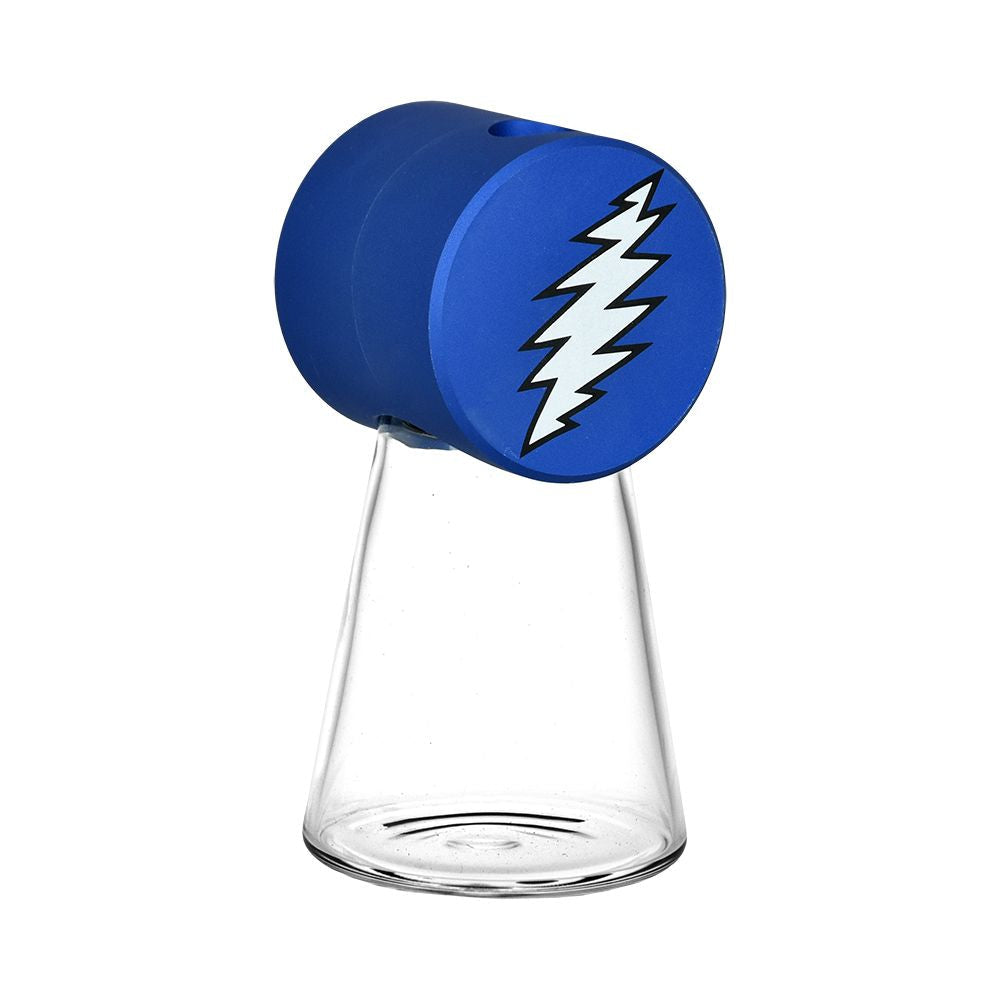 Stundenglass x Grateful Dead 3" Glass Ash Catcher with Blue Lightning Bolt
