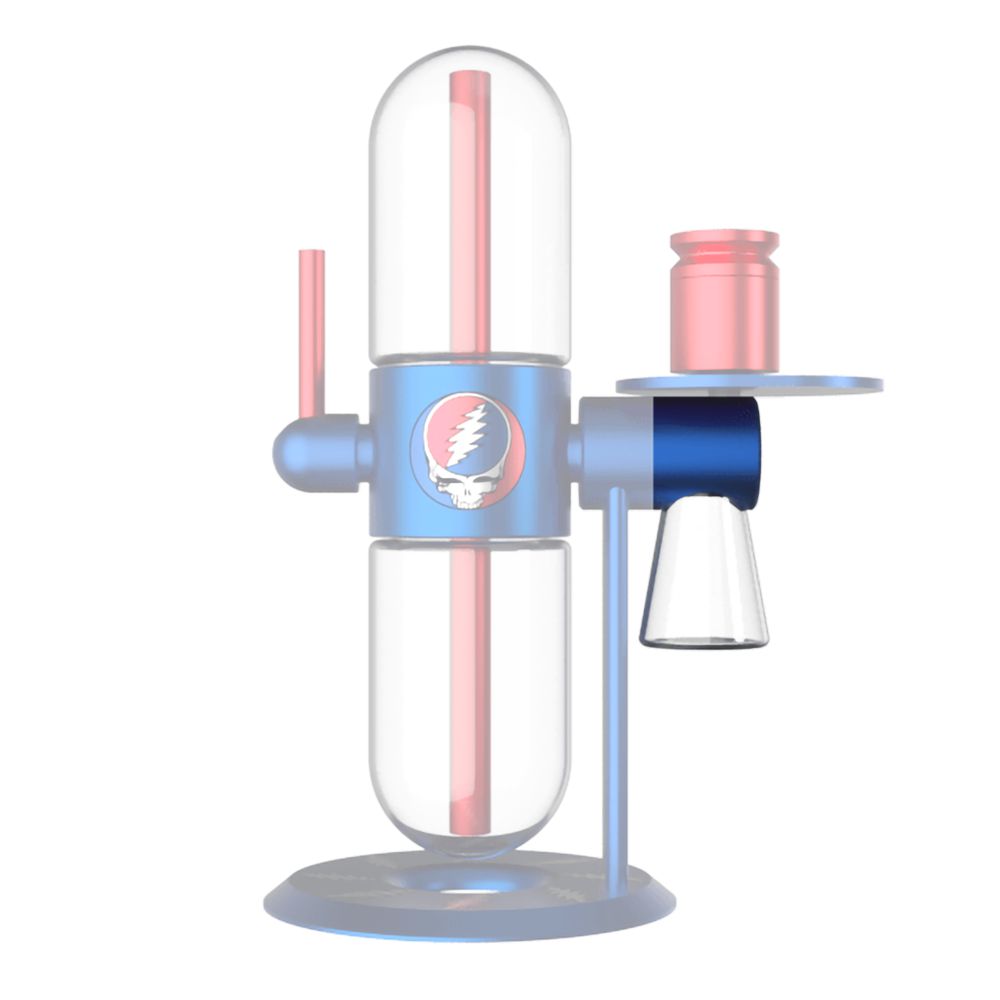 StΓΌndenglass x Grateful Dead 3" Glass Ash Catcher, Borosilicate, Front View on White Background