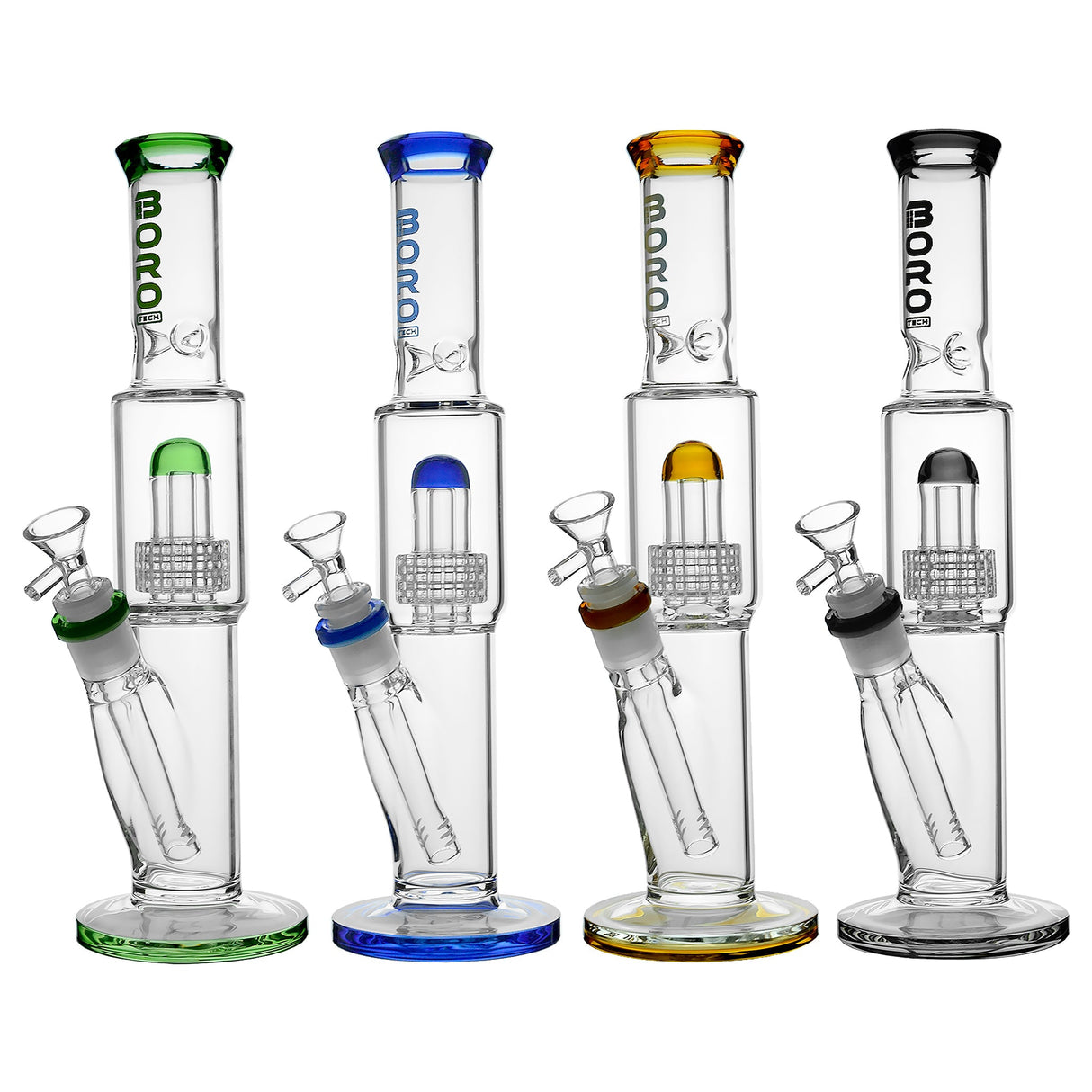 Borotech 12.5'' High Rise Straight Tube Matrix Perc Bong