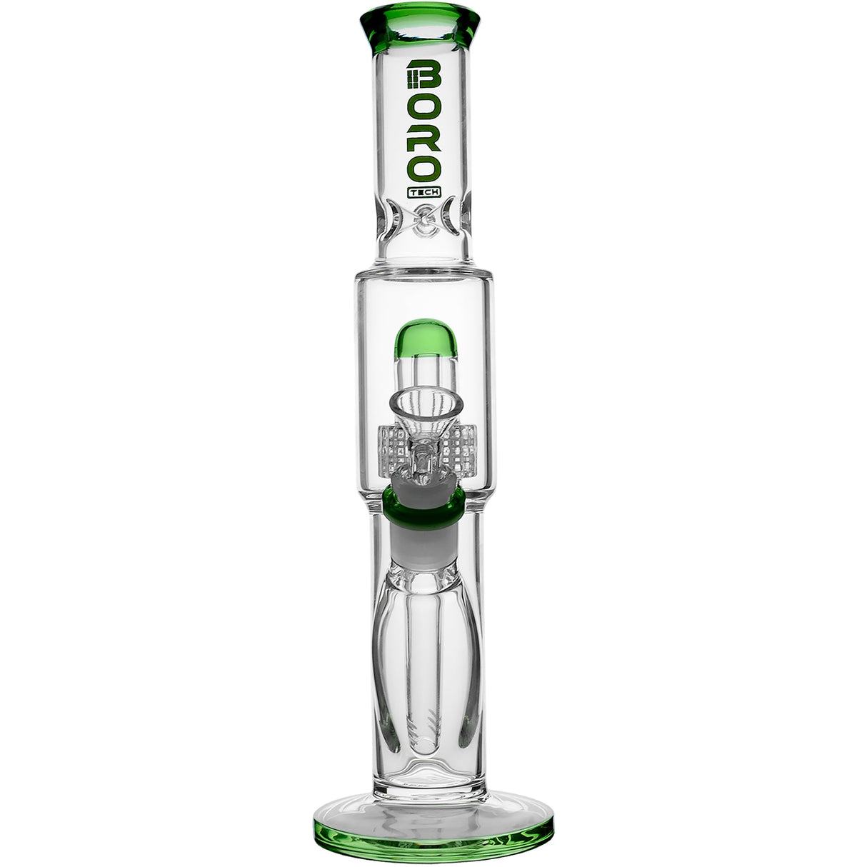 Borotech 12.5'' High Rise Straight Tube Matrix Perc Bong