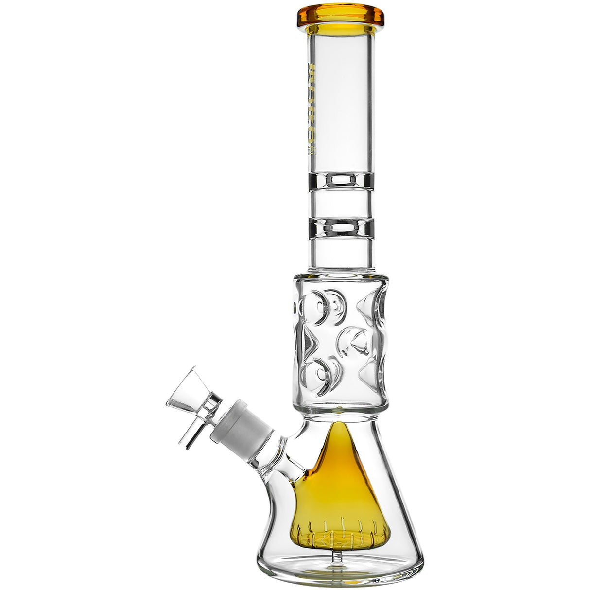 Borotech 12.5'' Slitted Pyramid Perc Beaker Bong