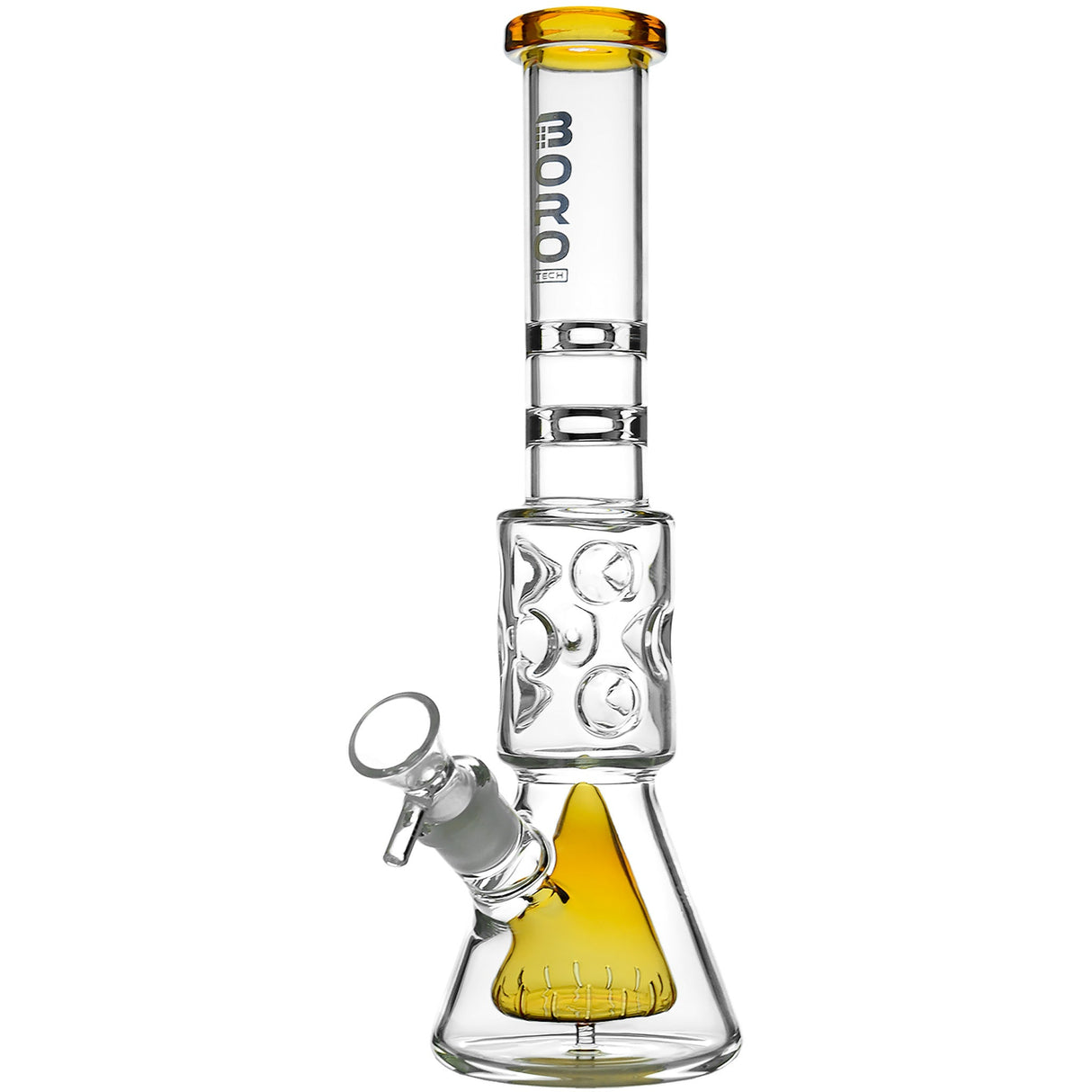 Borotech 12.5'' Slitted Pyramid Perc Beaker Bong