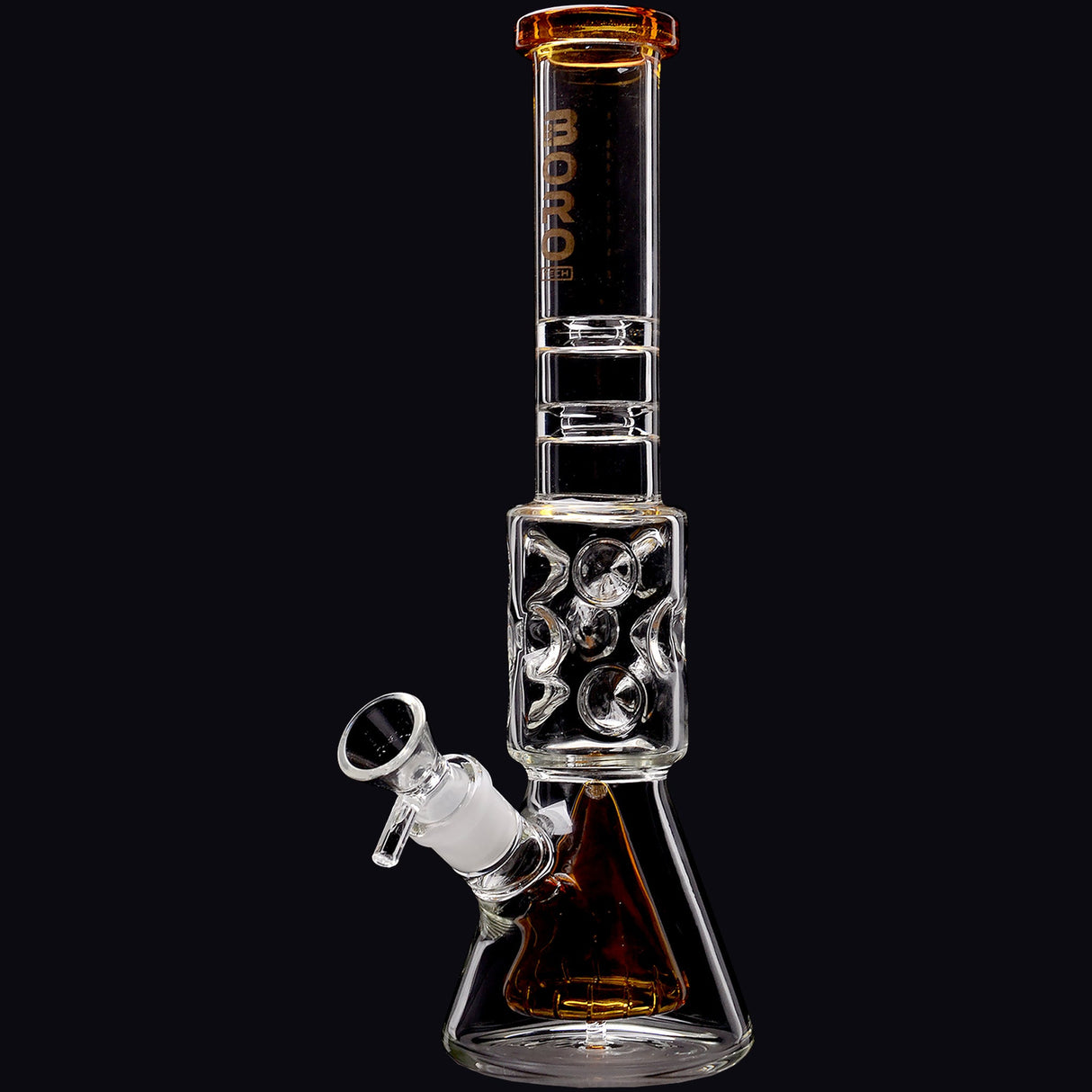 Borotech 12.5'' Slitted Pyramid Perc Beaker Bong