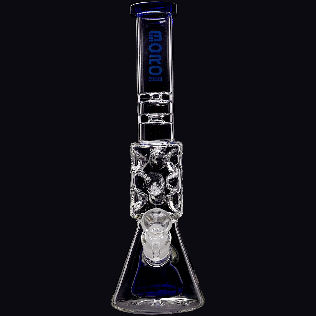 Borotech 12.5'' Slitted Pyramid Perc Beaker Bong