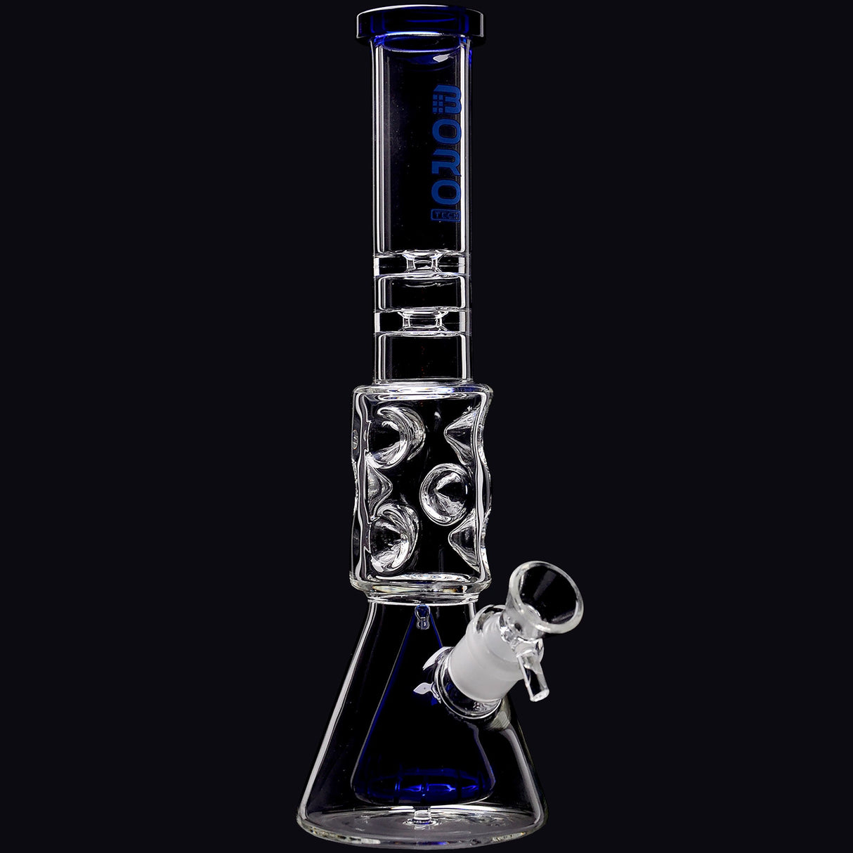 Borotech 12.5'' Slitted Pyramid Perc Beaker Bong