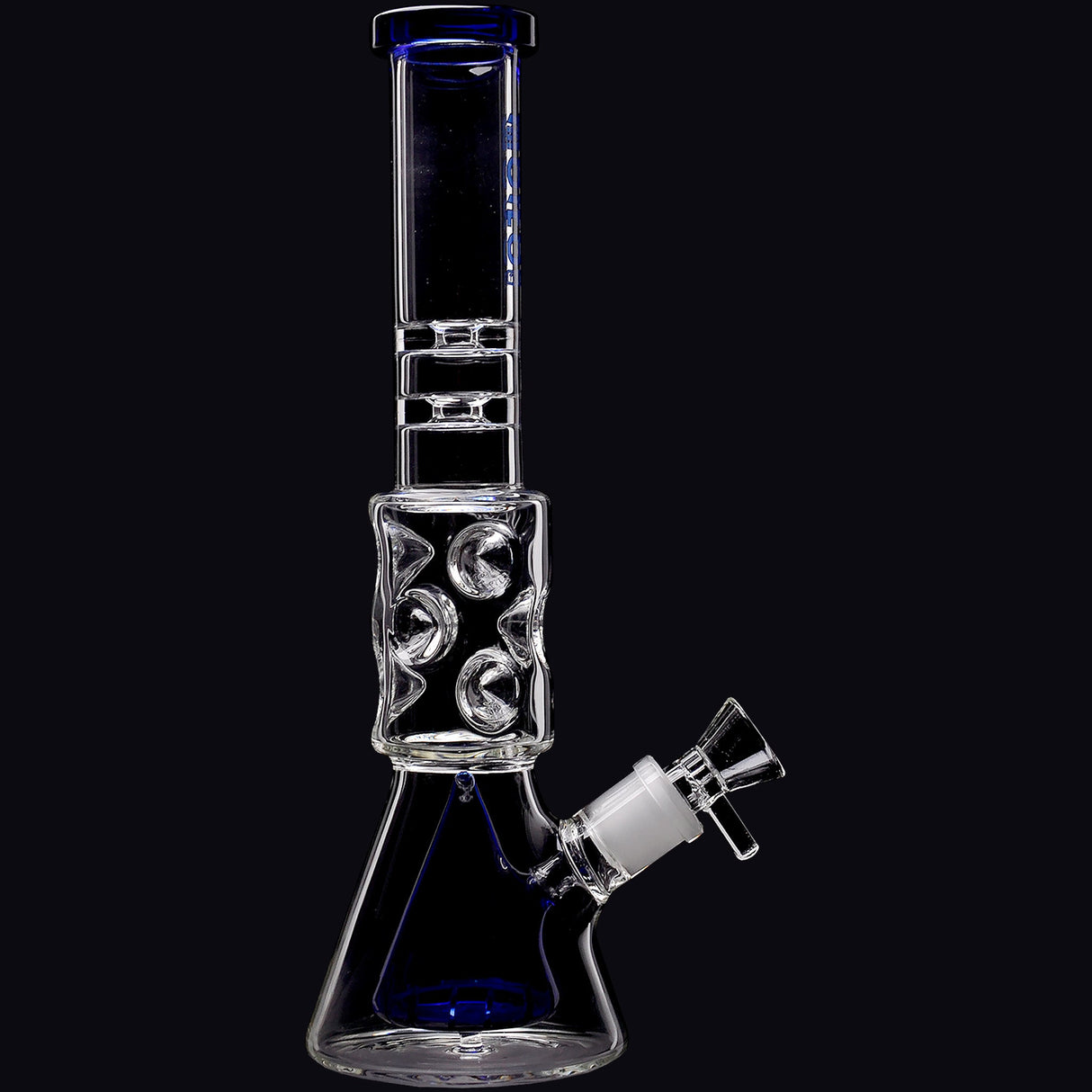 Borotech 12.5'' Slitted Pyramid Perc Beaker Bong