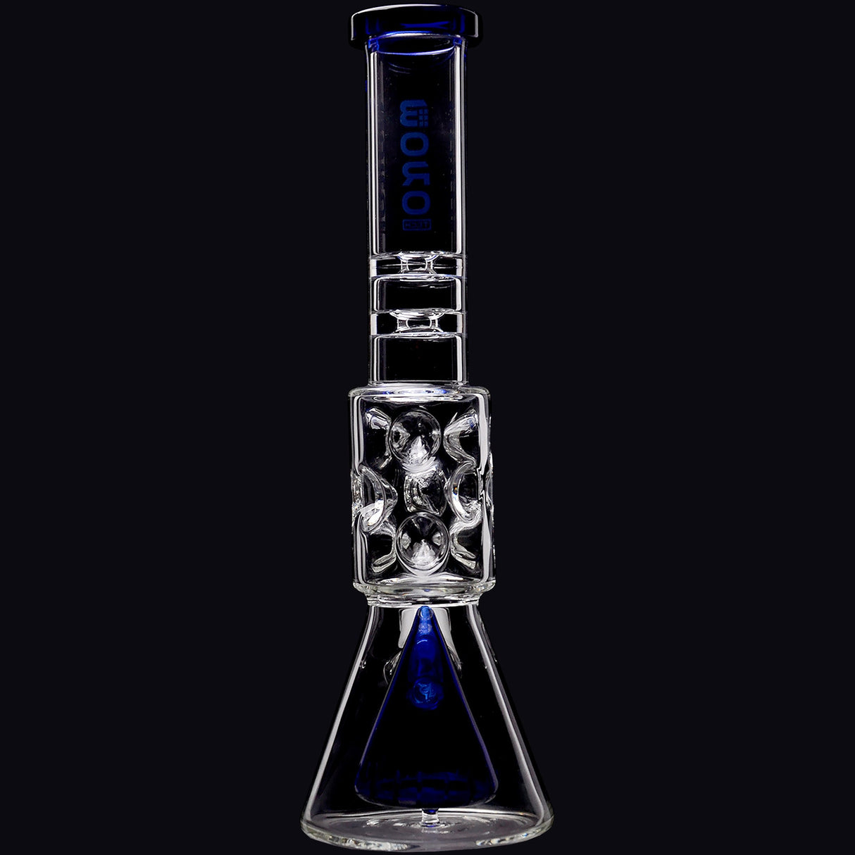 Borotech 12.5'' Slitted Pyramid Perc Beaker Bong