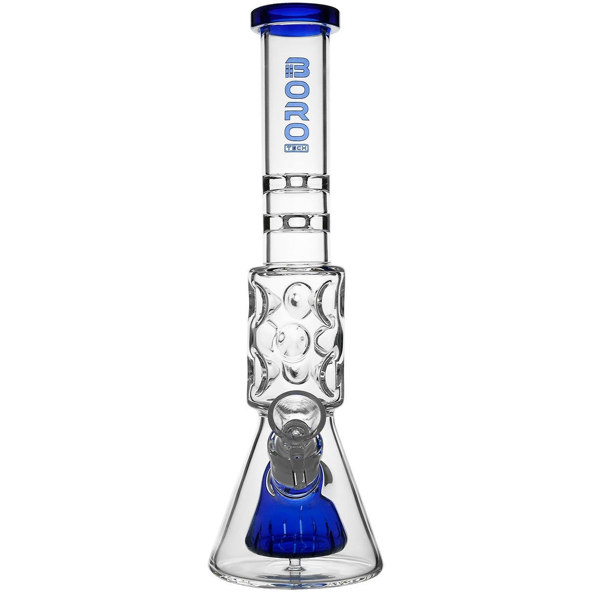 Borotech 12.5'' Slitted Pyramid Perc Beaker Bong