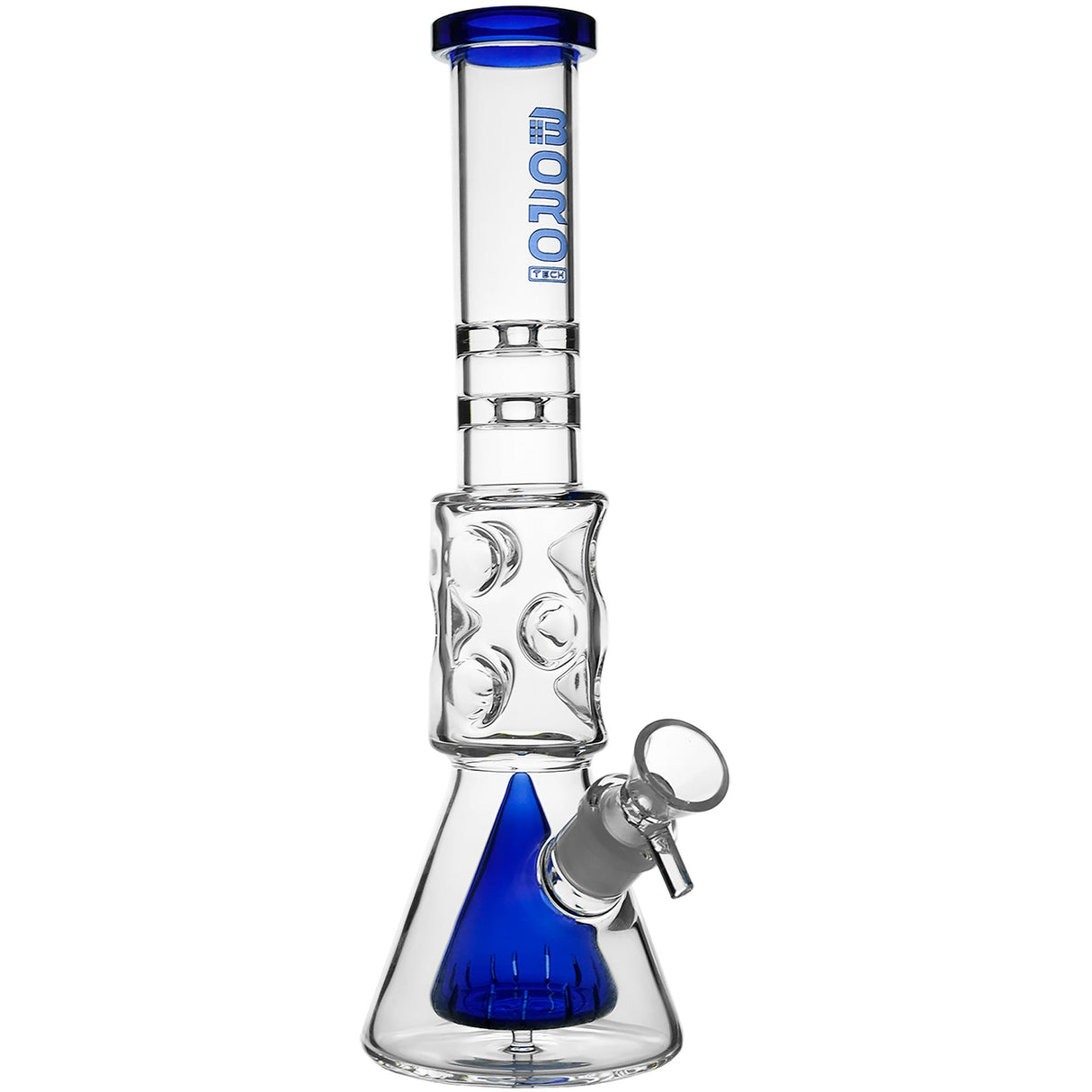 Borotech 12.5'' Slitted Pyramid Perc Beaker Bong