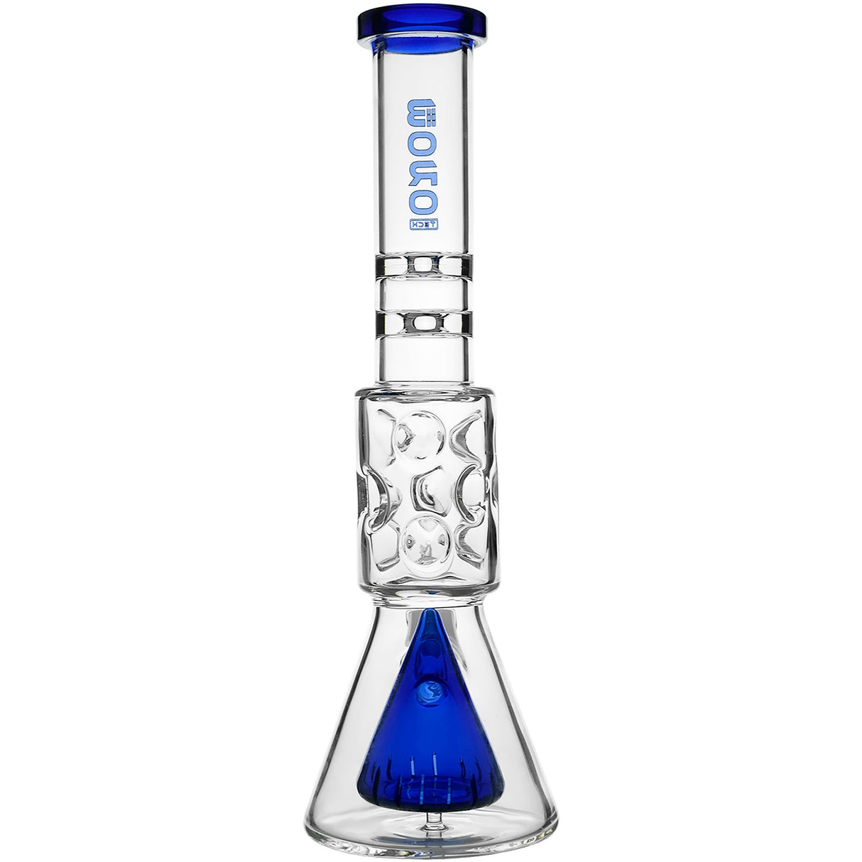 Borotech 12.5'' Slitted Pyramid Perc Beaker Bong