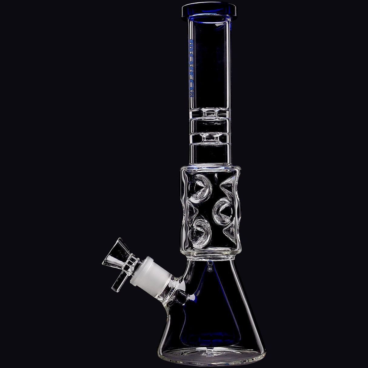 Borotech 12.5'' Slitted Pyramid Perc Beaker Bong