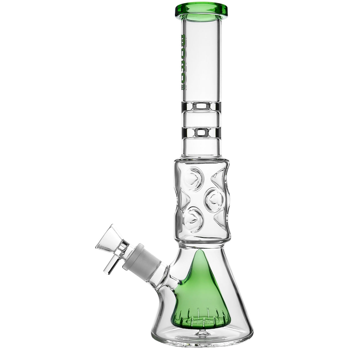 Borotech 12.5'' Slitted Pyramid Perc Beaker Bong