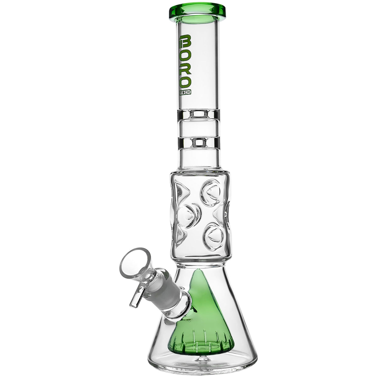 Borotech 12.5'' Slitted Pyramid Perc Beaker Bong