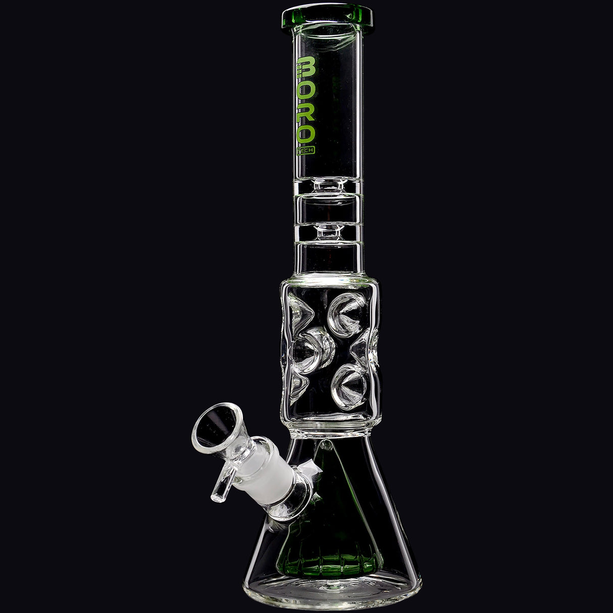 Borotech 12.5'' Slitted Pyramid Perc Beaker Bong