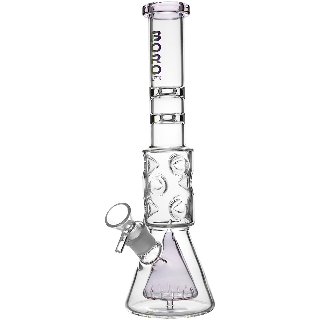 Borotech 12.5'' Slitted Pyramid Perc Beaker Bong