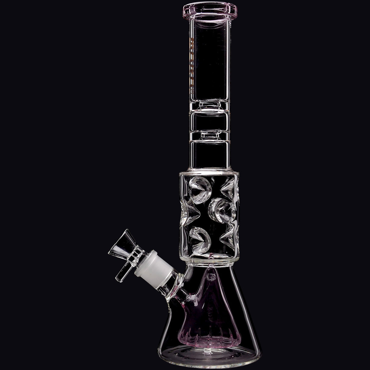 Borotech 12.5'' Slitted Pyramid Perc Beaker Bong