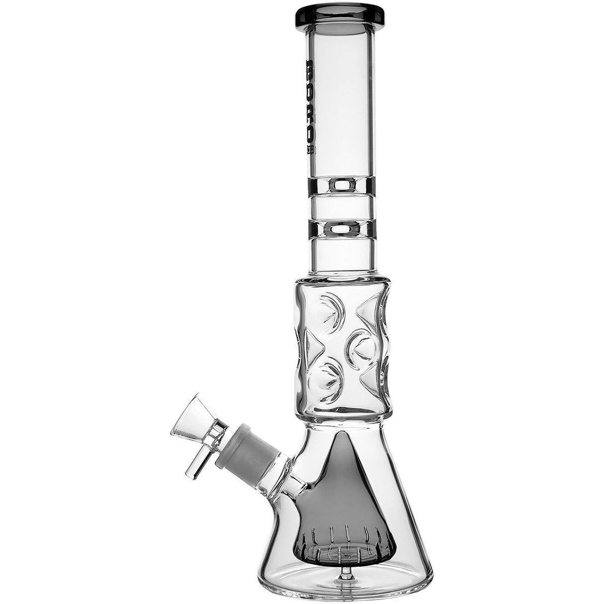 Borotech 12.5'' Slitted Pyramid Perc Beaker Bong