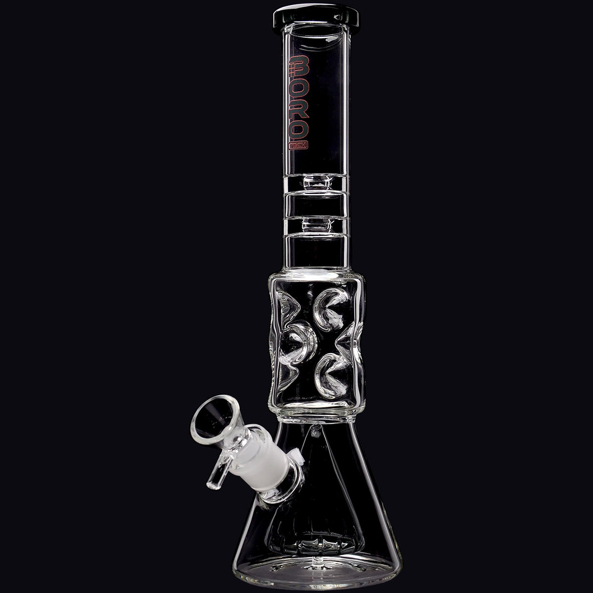Borotech 12.5'' Slitted Pyramid Perc Beaker Bong
