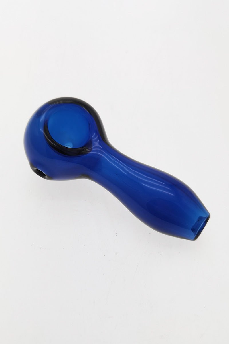 4.00" Spoon Pipe w/ Ash Catcher (60g) Carb Hole: Left Side - Thick Ass Glass - 4.00" Spoon Pipe w/ Ash Catcher (60g) Carb Hole: Left Side