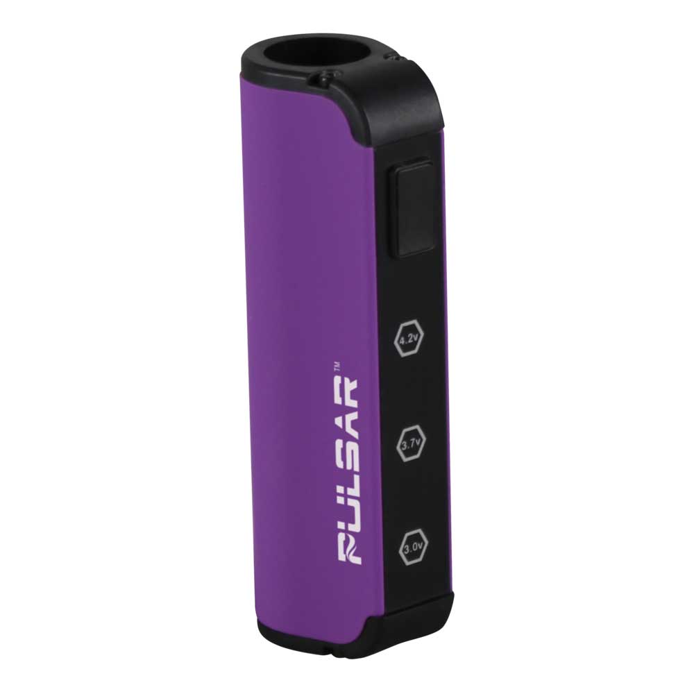 Pulsar M2 Thick Oil Cartridge Vape Battery in purple, compact design, front view, easy for travel
