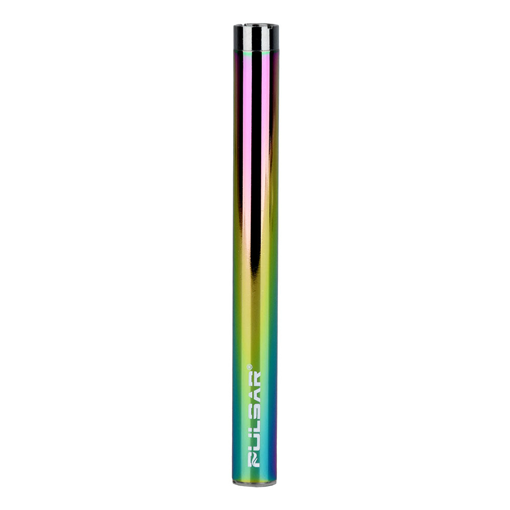 Pulsar VV Auto-Draw 510 Battery in Rainbow, Front View with Charger, 280mAh for Vaping