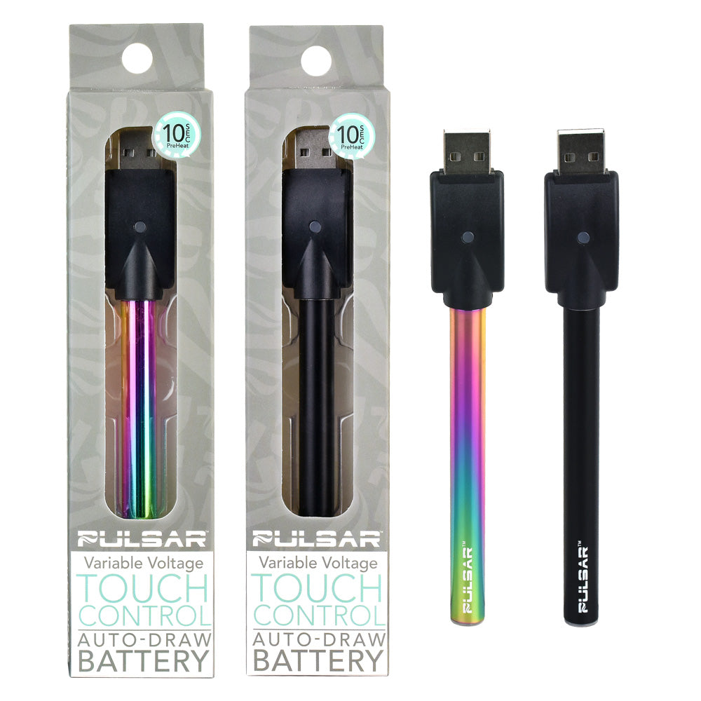 Pulsar VV Auto-Draw 510 Battery & Charger in packaging and standalone views, easy to use