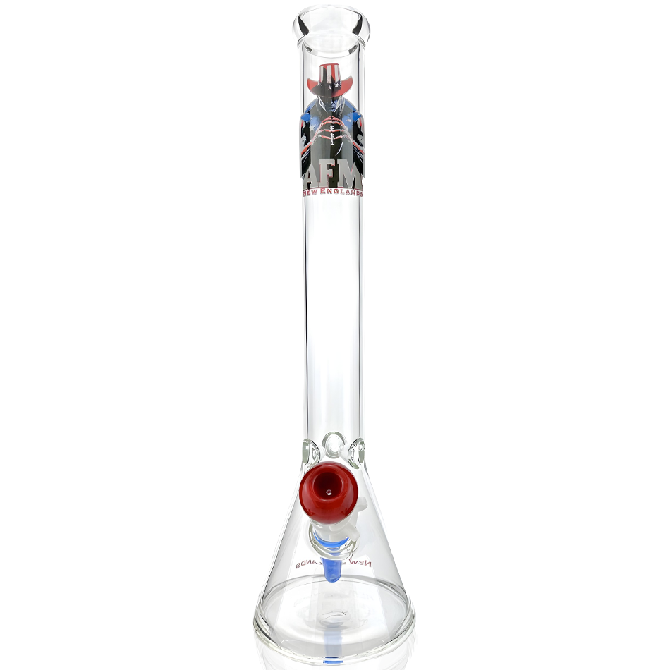 AFM 18" New England Football Beaker Bong with 5mm Thick Glass - Front View