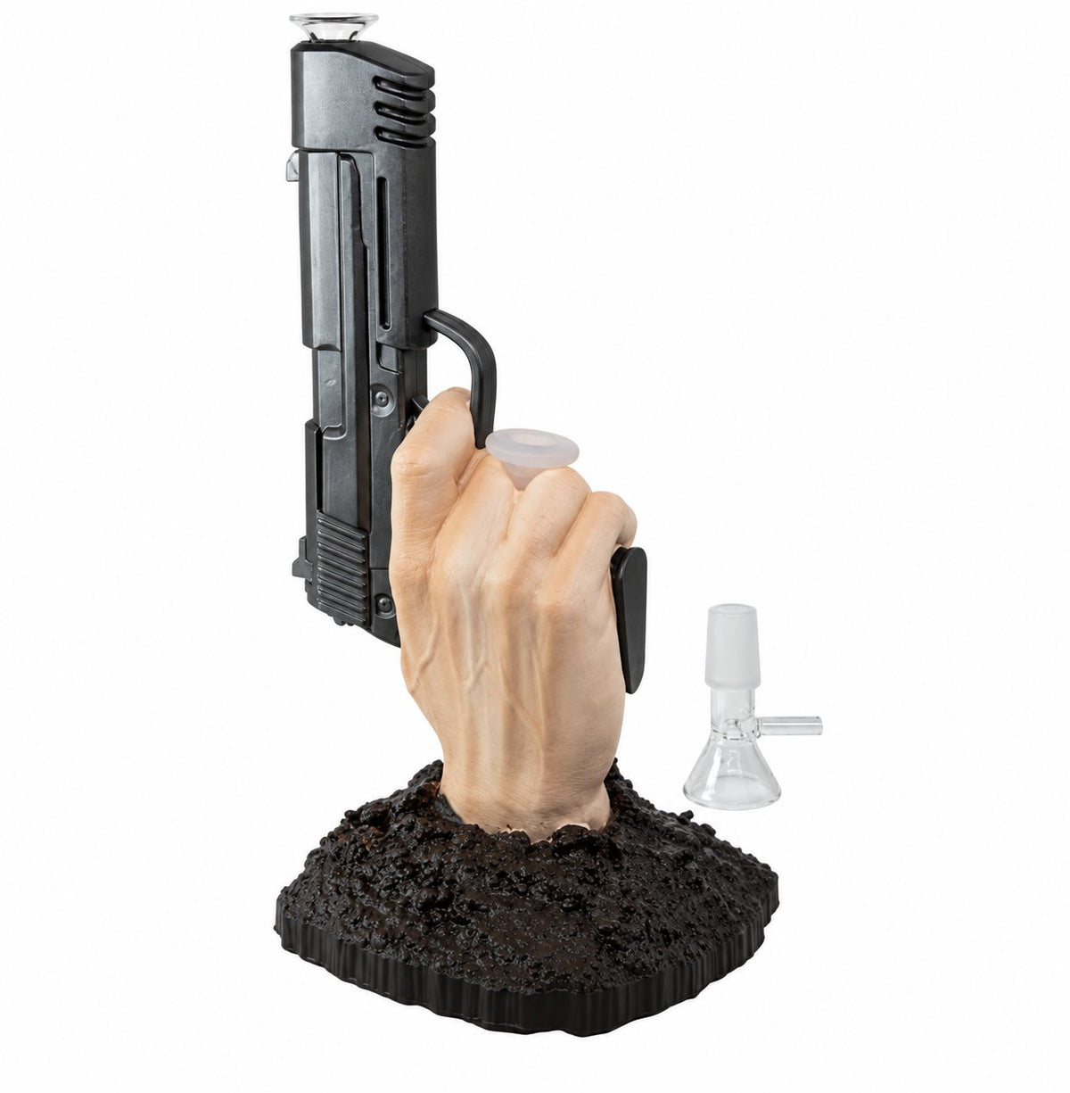 Handgun Design Silicone Bong