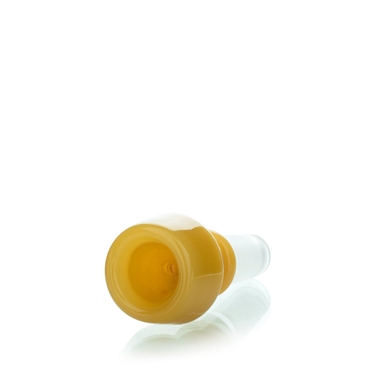 Lucky Goat Bullet Glass Bowl with 14mm Female Joint, Angled Side View on White Background