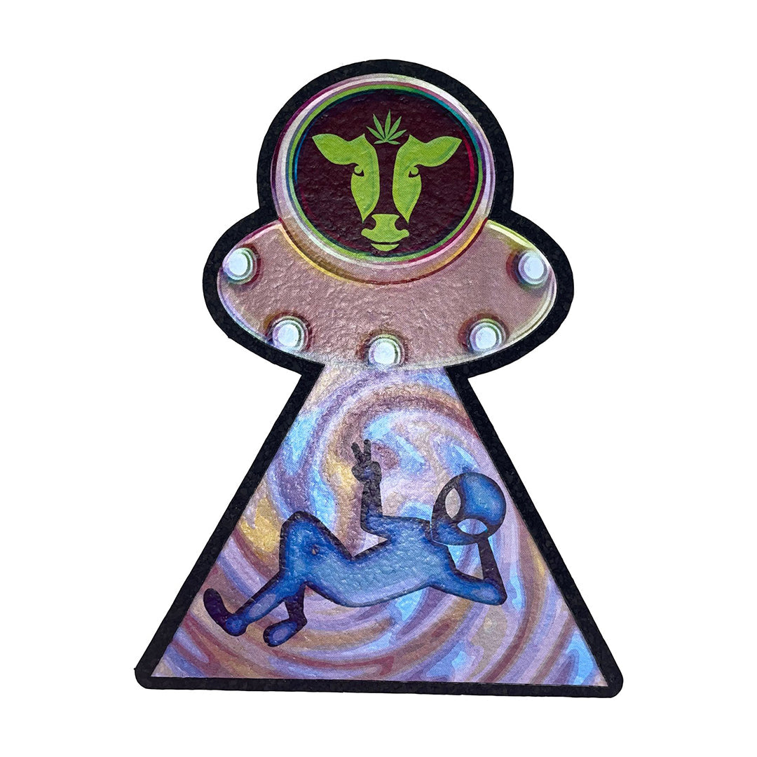 East Coasters 10" Dab Mat with vibrant cosmic design and non-slip backing, front view