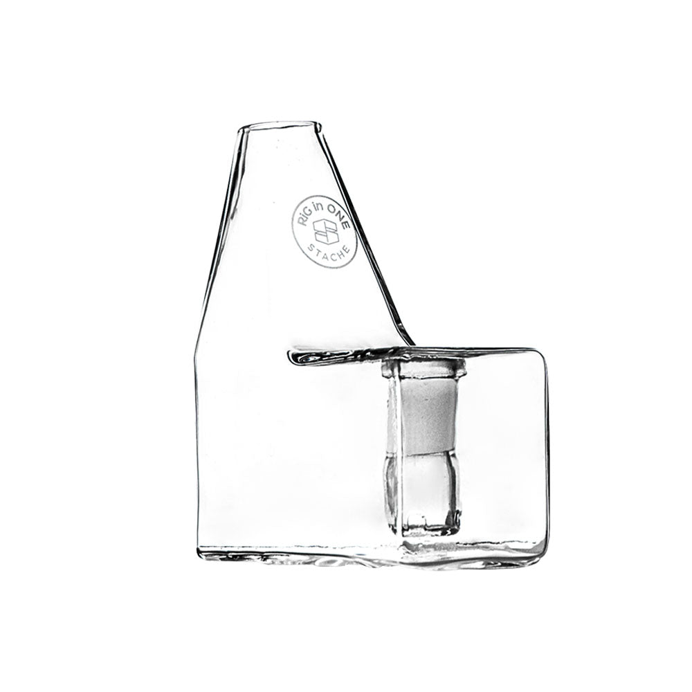 Stache Products Rig in One Onyx 6.5" Limited Edition Portable Dab Rig - Clear Side View