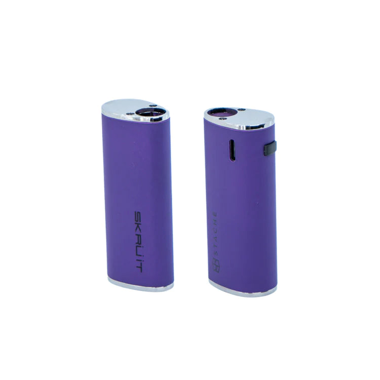 Stache Products Skruit 510 Battery in Purple, Variable Voltage, PreHeat Function, Dual View