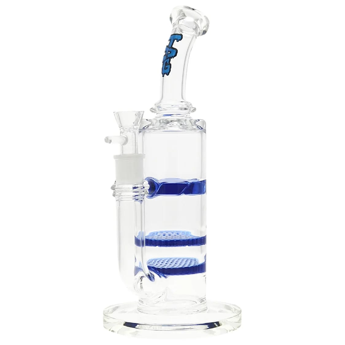 Thick Ass Glass 12" Honeycomb Dual Percolator Bong with Spinning Guard