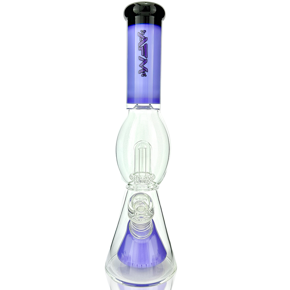 13" AFM Glass Beaker Bong with UFO Pyramid and Showerhead Perc, Color Accents