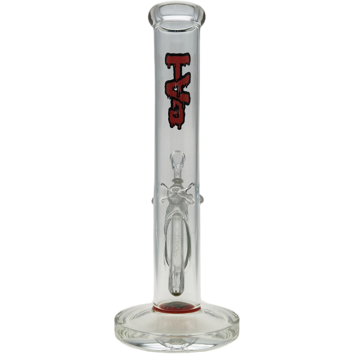 Thick Ass Glass 12" Straight Tube Bong 44x4MM with 18/14MM Downstem