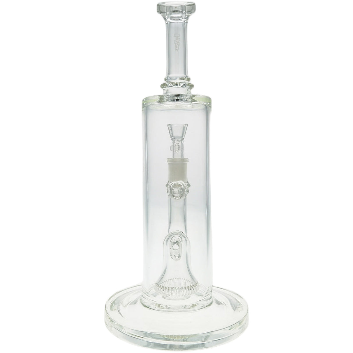Thick Ass Glass 12" UFO Perc Bong 65x5MM with Super Slit Bellow - 18MM Female