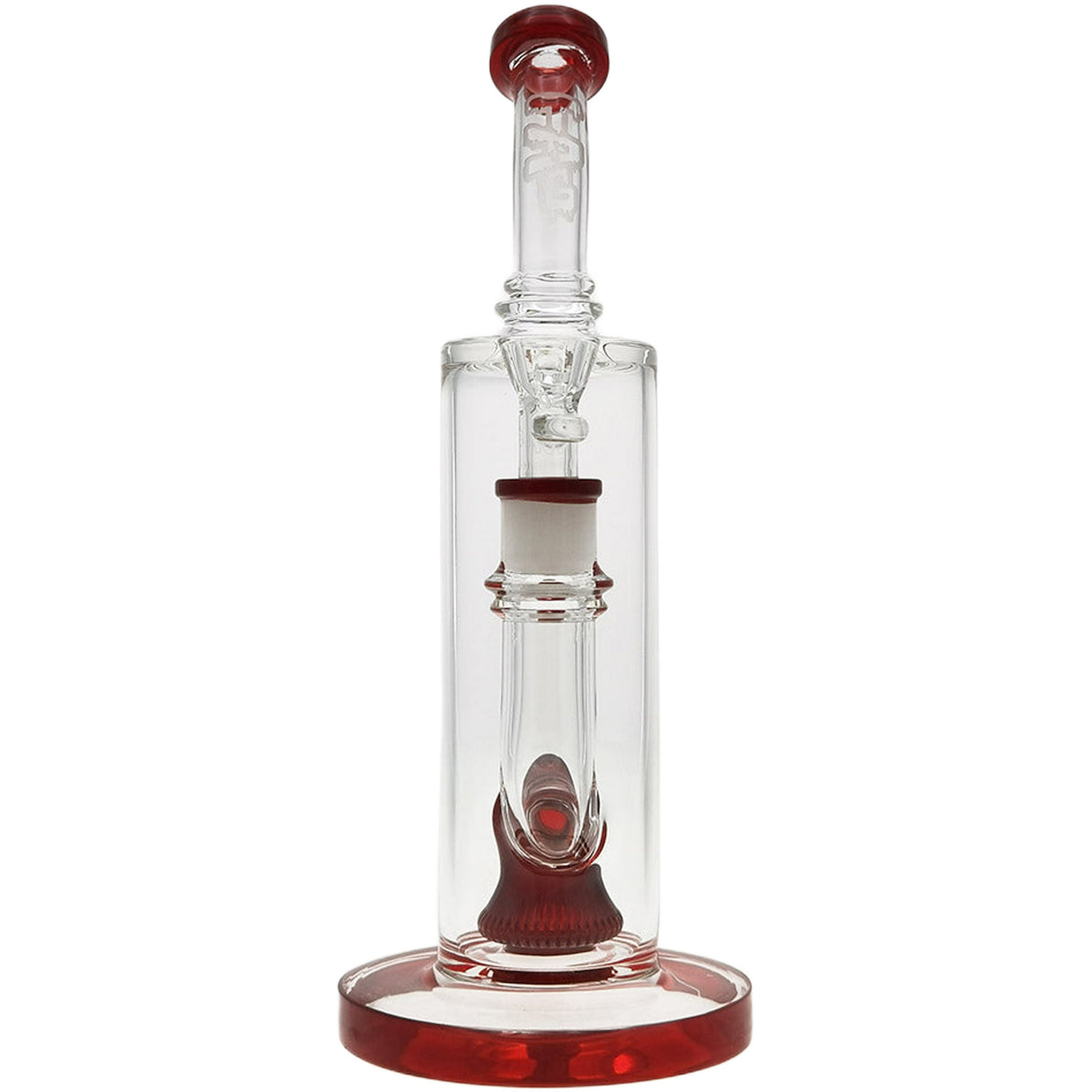 Thick Ass Glass 12" UFO Perc Bong 65x5MM with Super Slit Bellow - 18MM Female