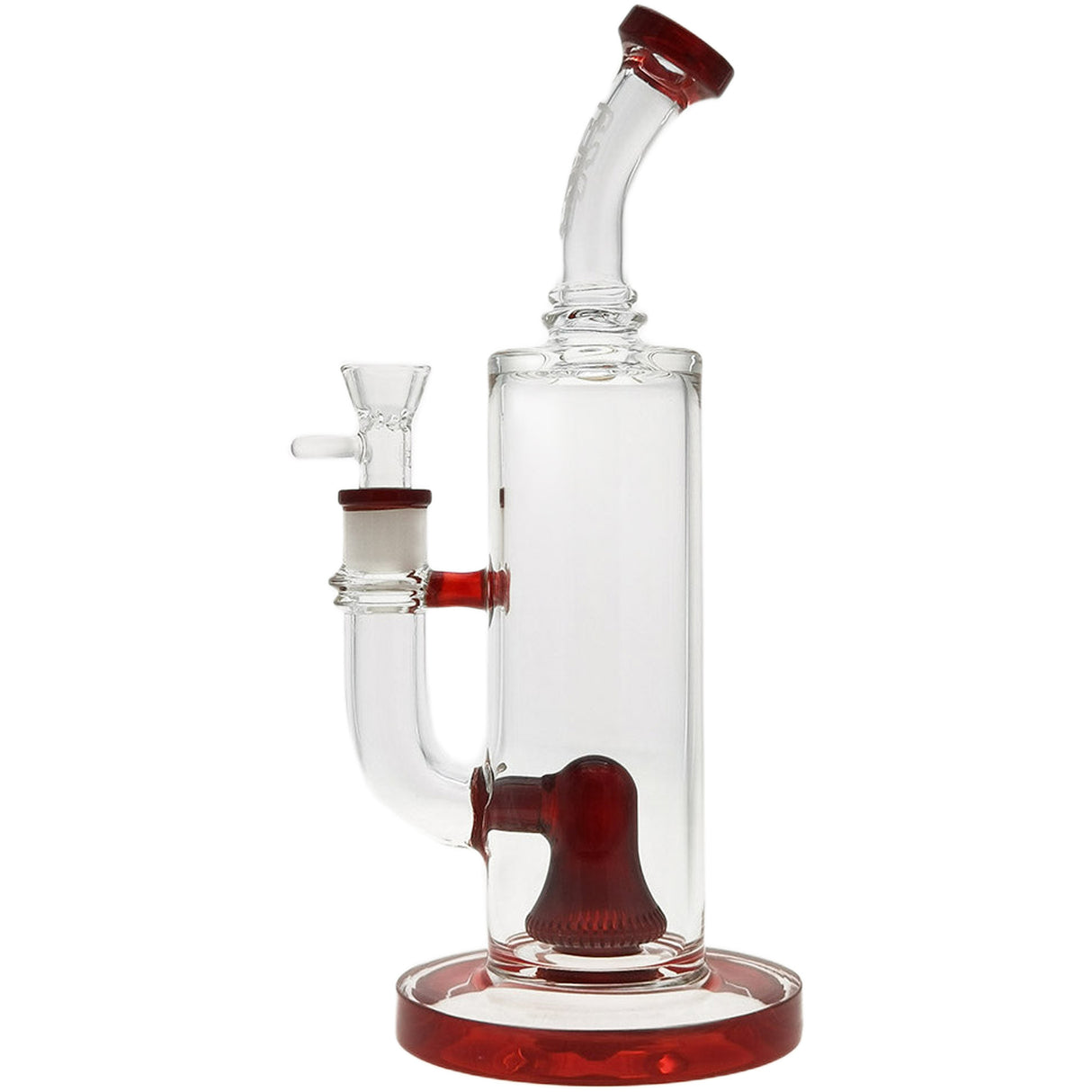 Thick Ass Glass 12" UFO Perc Bong 65x5MM with Super Slit Bellow - 18MM Female