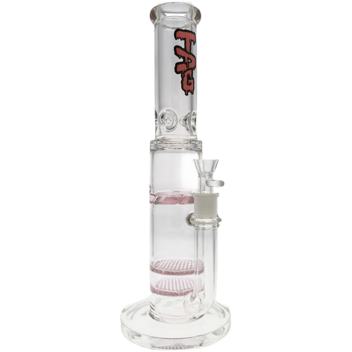 Thick Ass Glass 16" Glass Double Honeycomb Bong w/ Spinning Guard