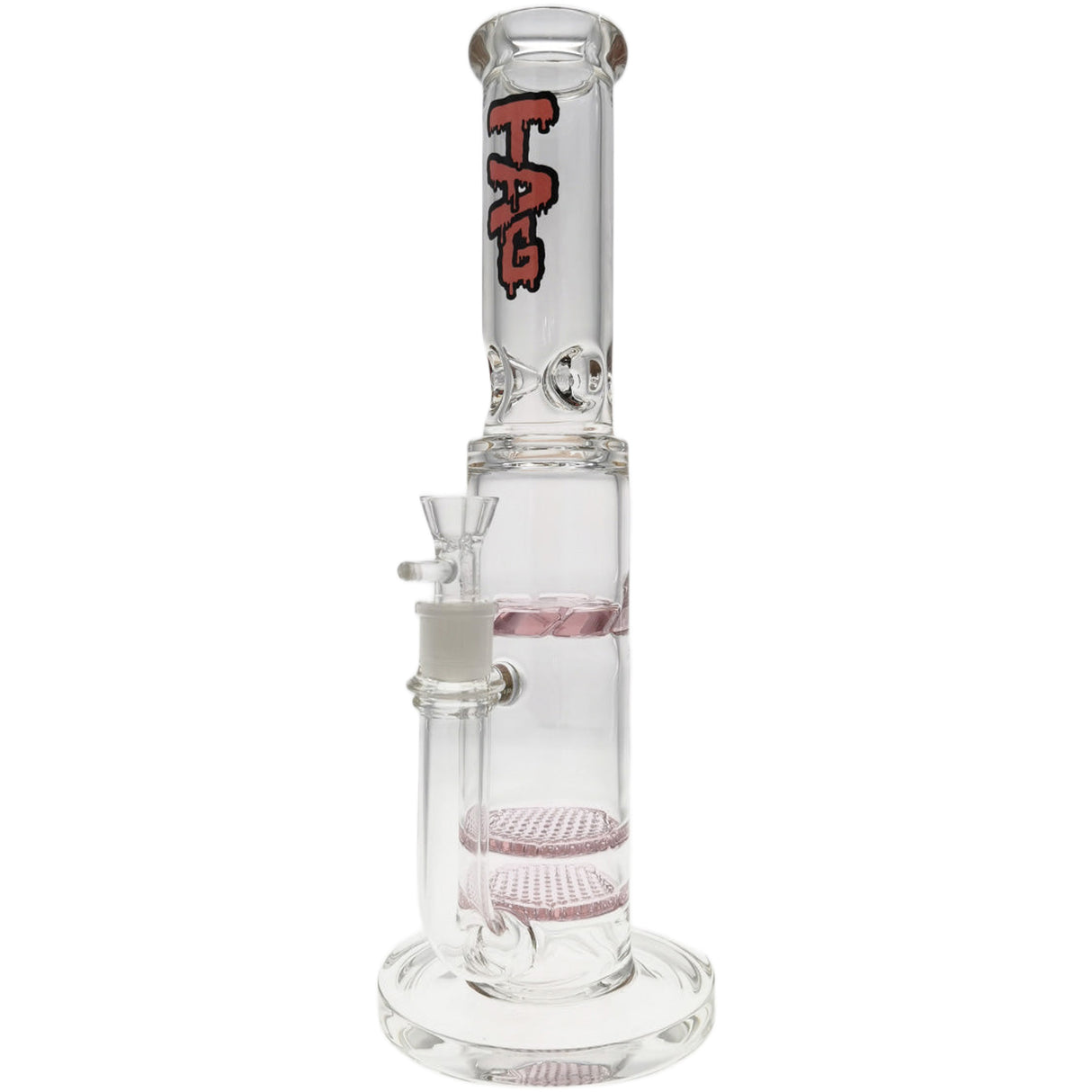 Thick Ass Glass 16" Glass Double Honeycomb Bong w/ Spinning Guard