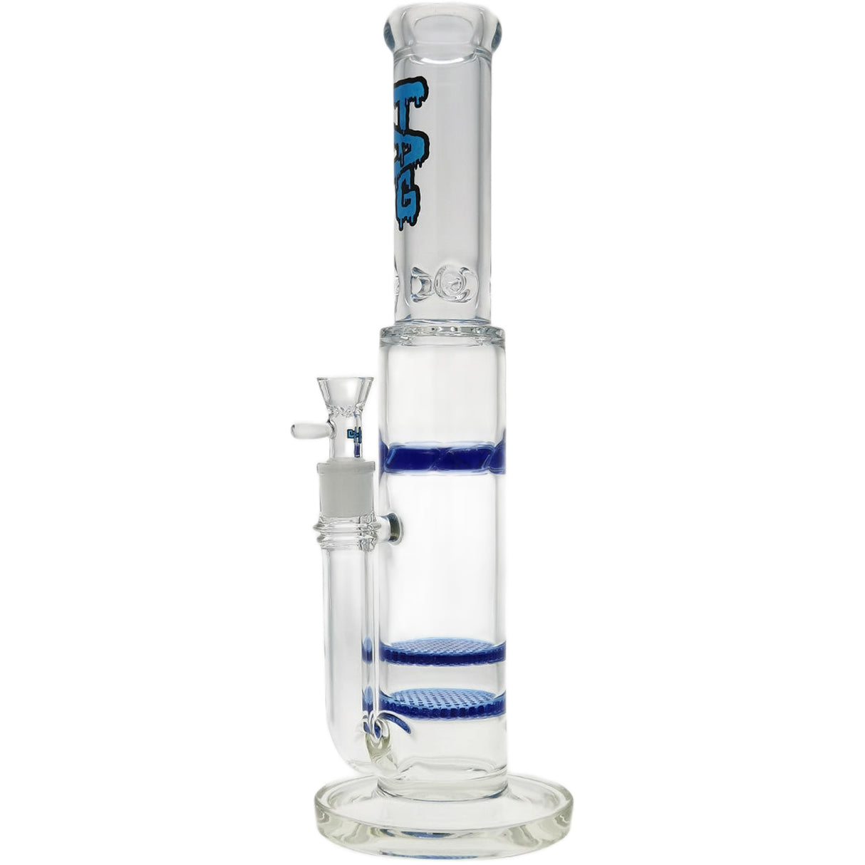Thick Ass Glass 16" Glass Double Honeycomb Bong w/ Spinning Guard