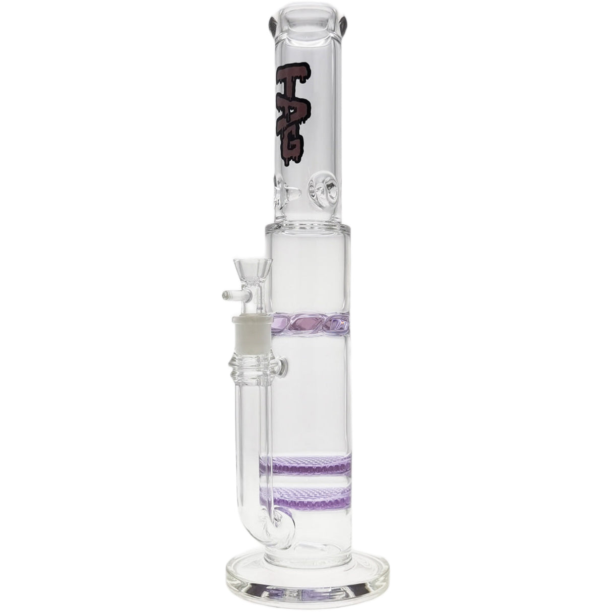 Thick Ass Glass 16" Glass Double Honeycomb Bong w/ Spinning Guard