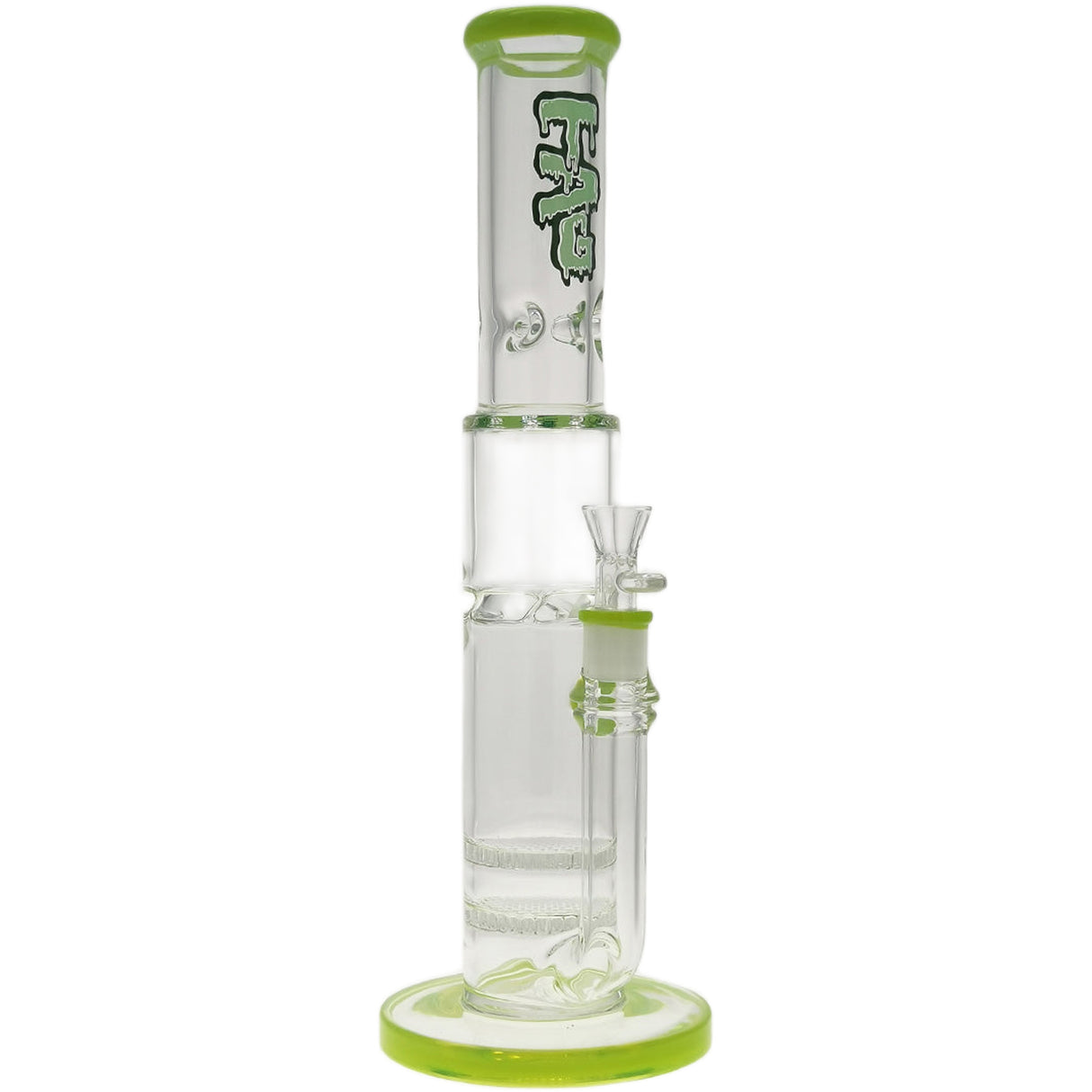 Thick Ass Glass 16" Glass Double Honeycomb Bong w/ Spinning Guard