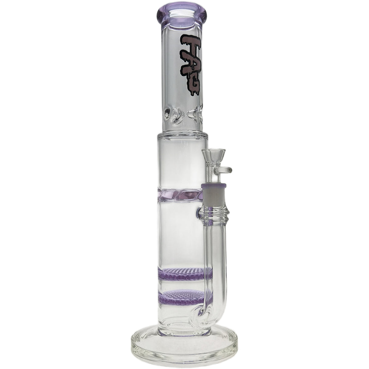 Thick Ass Glass 16" Glass Double Honeycomb Bong w/ Spinning Guard