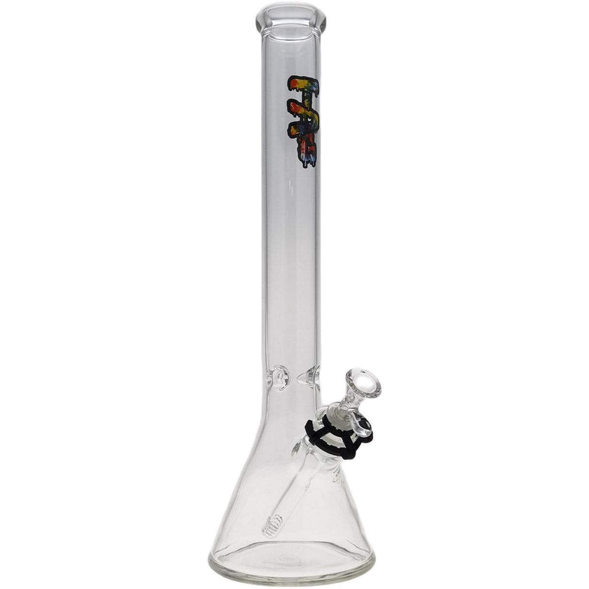 Thick Ass Glass 18" Tie Dye Beaker Bong 5mm Borosilicate w/ Downstem