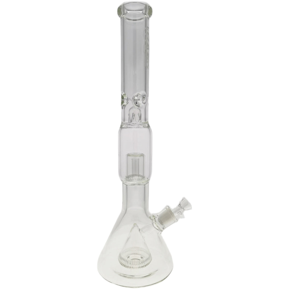 Thick Ass Glass 21" Beaker with Slit Pyramid & Showerhead Percolator - 50x7MM