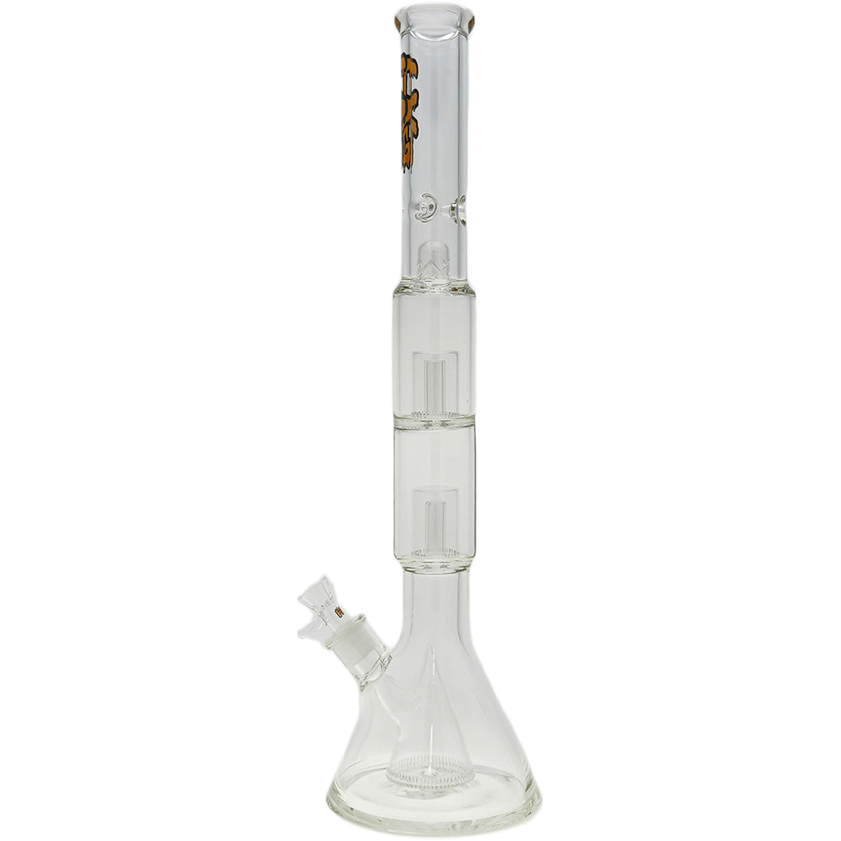 Thick Ass Glass 24" Hybrid Beaker Straight Bong w/ Double Showerhead Percolator 18MM